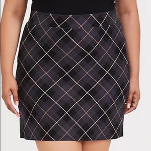Torrid Plaid Premium Ponte Mini Skirt